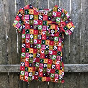 Cute Colorful Vintage Polyester Top